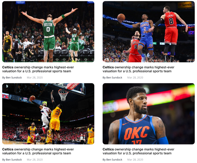 Basketball news mock image